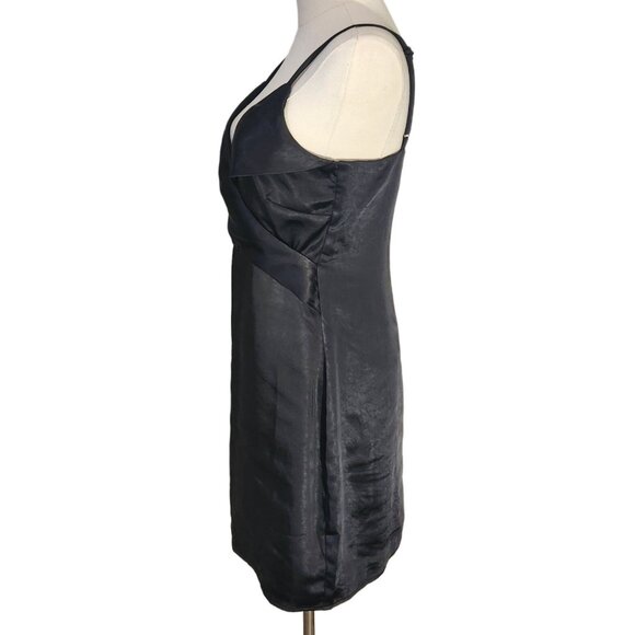Lulus Stay Celebrating Black Satin Bodycon Mini Dress Women's Size S - Picture 5 of 16
